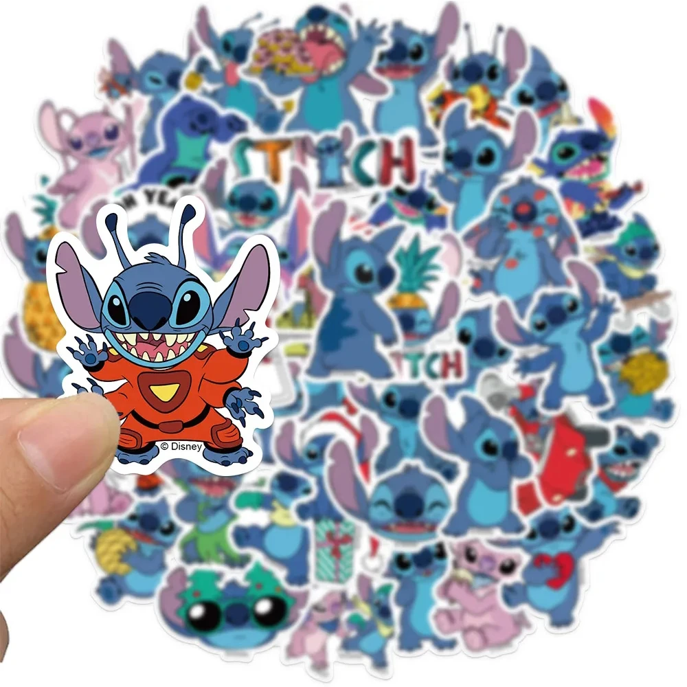

10/30/50pcs Disney Cartoon Cute Stitch Stickers Anime Sticker Scrapbook Laptop Luggage Phone Car Funny Graffiti Decals Toys Gift