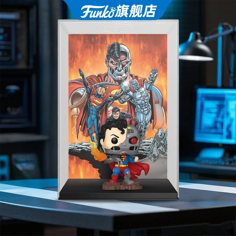 Funko Pop Comics & Superheroes Comic Covers Reign of The Supermen - Cyborg Superman Peripheral Figurines Collectible Ornaments - Image 3
