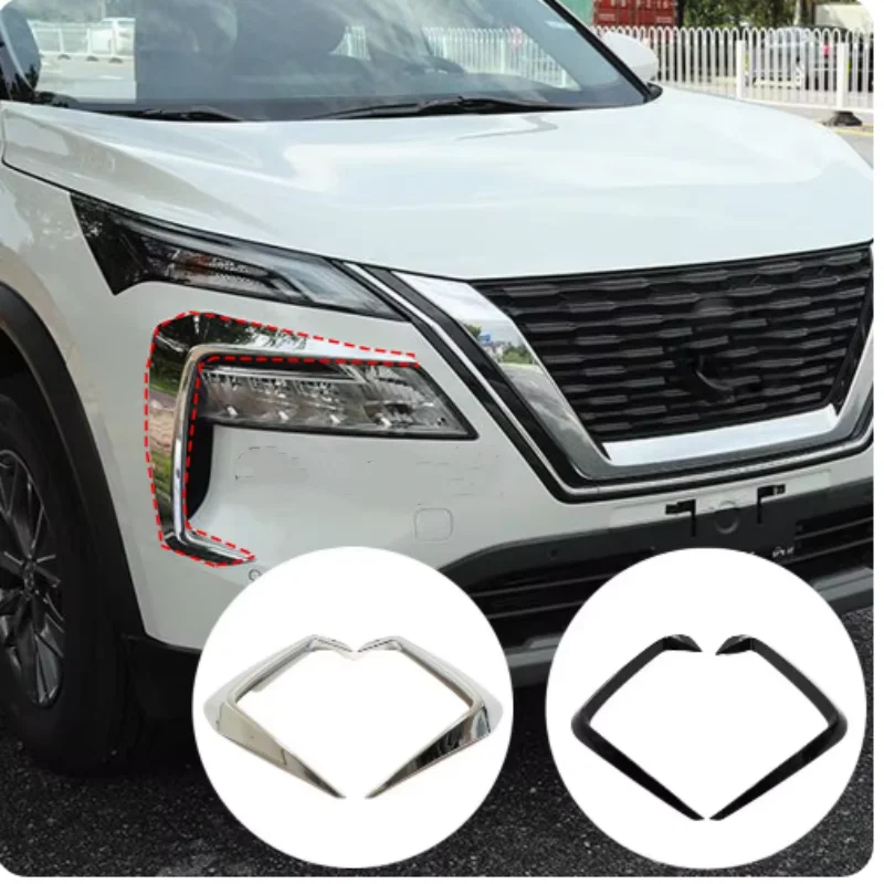 

Car Exterior Front Blade Cover Trim Wind Knife Strip Protection Decoration Accessories For Nissan Rogue X-Trail X Trail 2022 +