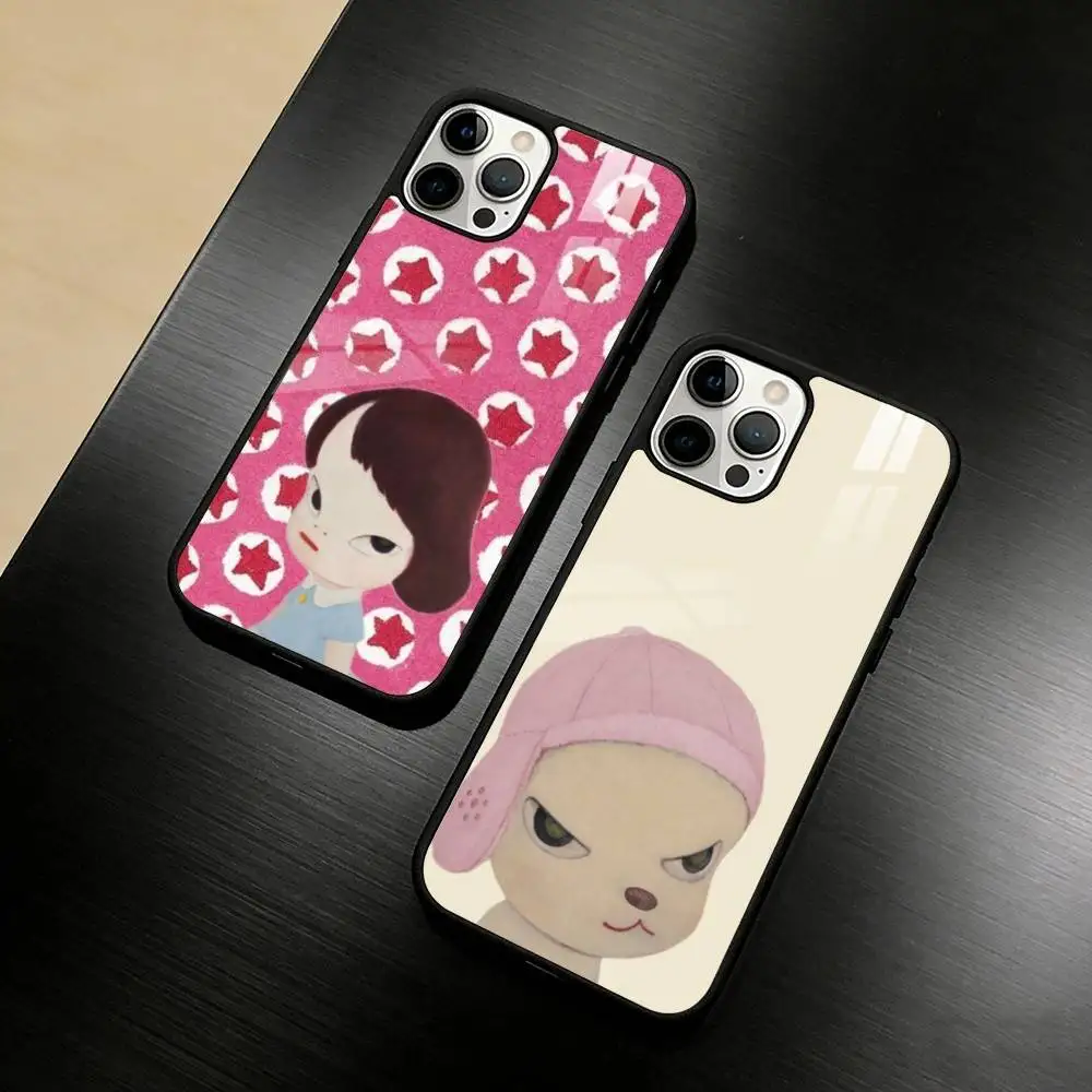 

Cute Y-Yoshitomo Nara Phone Case For iPhone 17 16 15 14 13 12 Pro Max Plus for Mirror Wireless Magnetic Cover