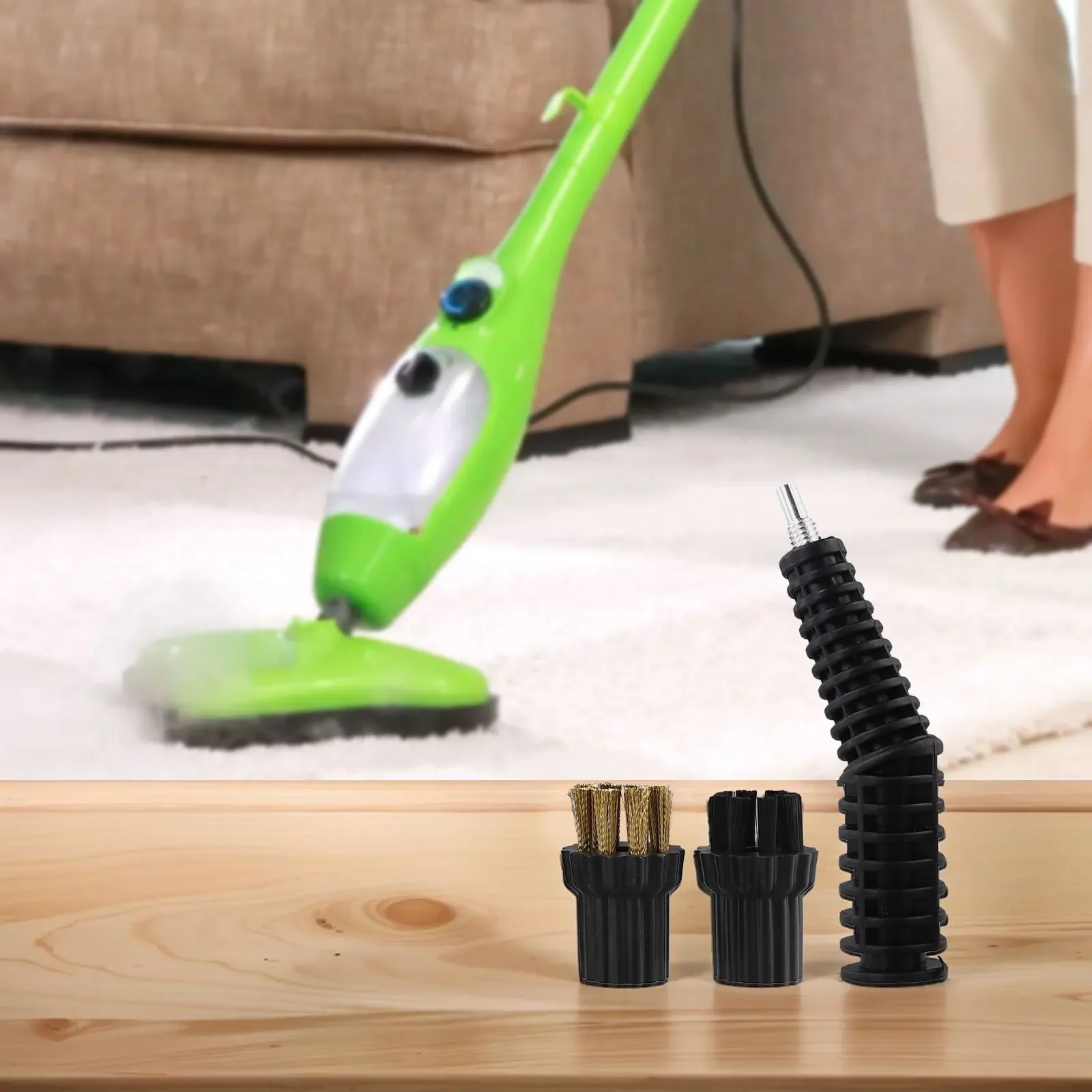 مجموعة رأس فرشاة فرشاة نايلون نحاسية لقطع غيار ممسحة البخار ملحقات استبدال التنظيف المنزلي