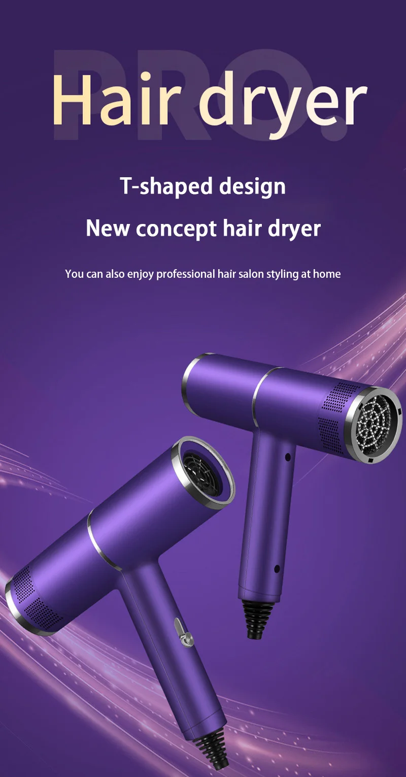 Professional Hair Dryer Negative Ionic Blower High-speed Electricturbine Drier Constant Temperature Quickdrying Hair 2025 image 4