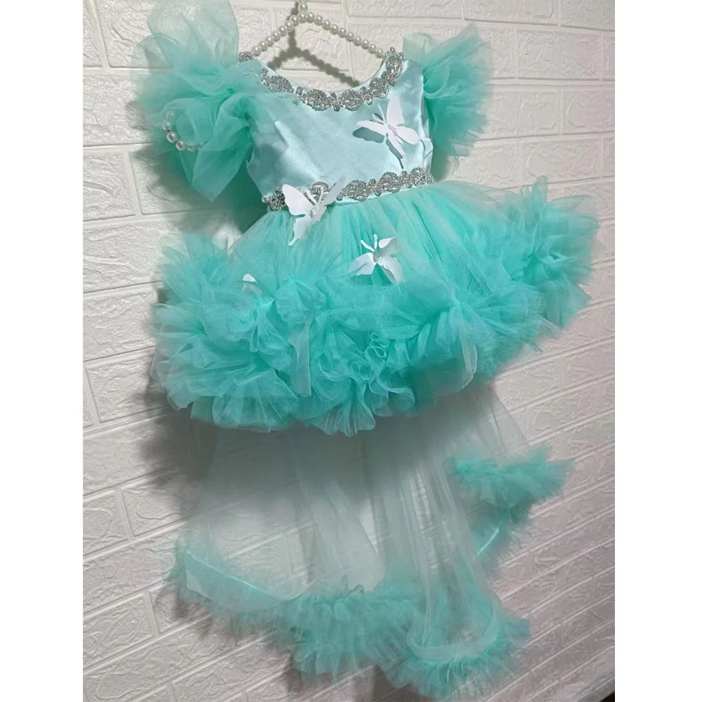 

Customize Colors Toddler Clothing Little Baby Girls Elegant Butterfly Tulle Prom Princess Tutu Dress For Wedding Birthday Party