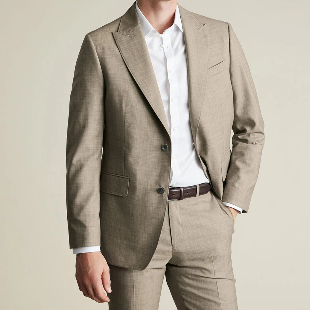 

Men Suit 2 Piece Set Cotton Linen Single Breasted Notch Lapel Slim Fit Casual Fashion Elegant Blazer Pants Outfit Formal Busines