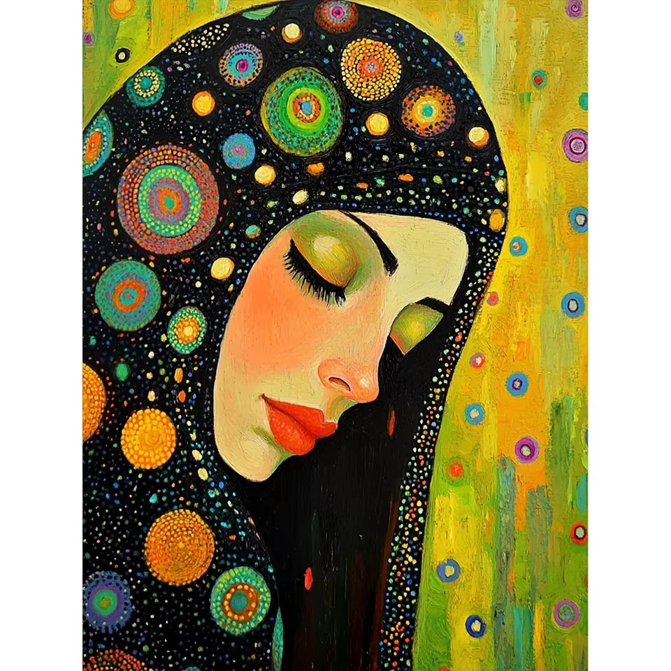 

Пазлы-головоломки (500/1000/1200/2000 элементов) «Женщина в платке: портрет» для семейных игр, декора игровой комнаты, спальни и дома