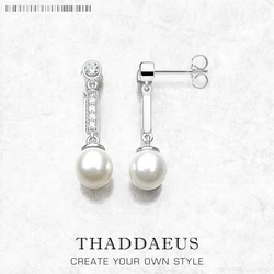 Earring Gently Shimmering Cultured Pearl Trendy Women Gift High Quality 925 Sterling Silver Modern Eye-catcher Fashion Jewelry