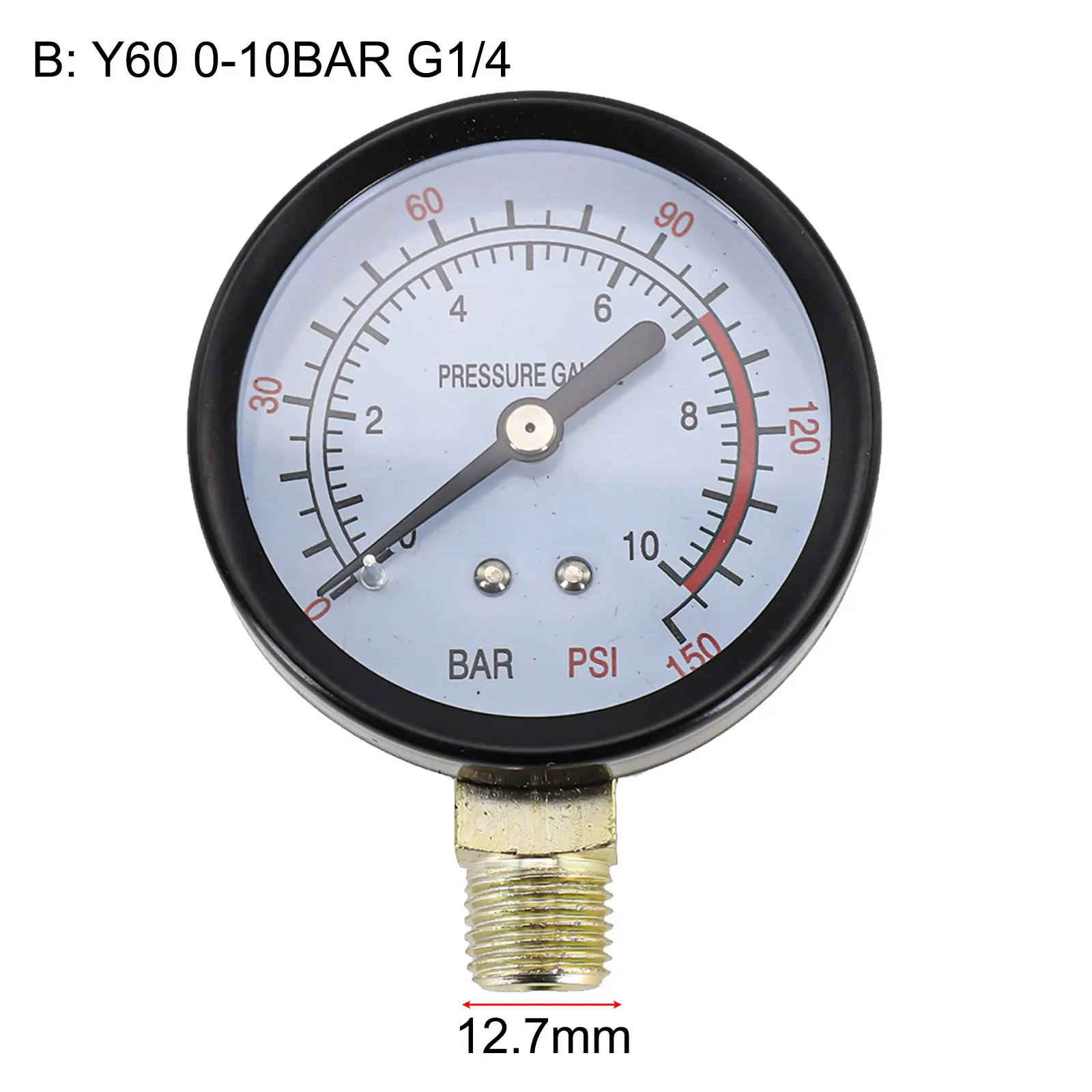 For Air Compressor 0-230PSI Gauge Pool Filter Pressure Gauge Pool Maintenance Air Compressor Monitoring Clear Display