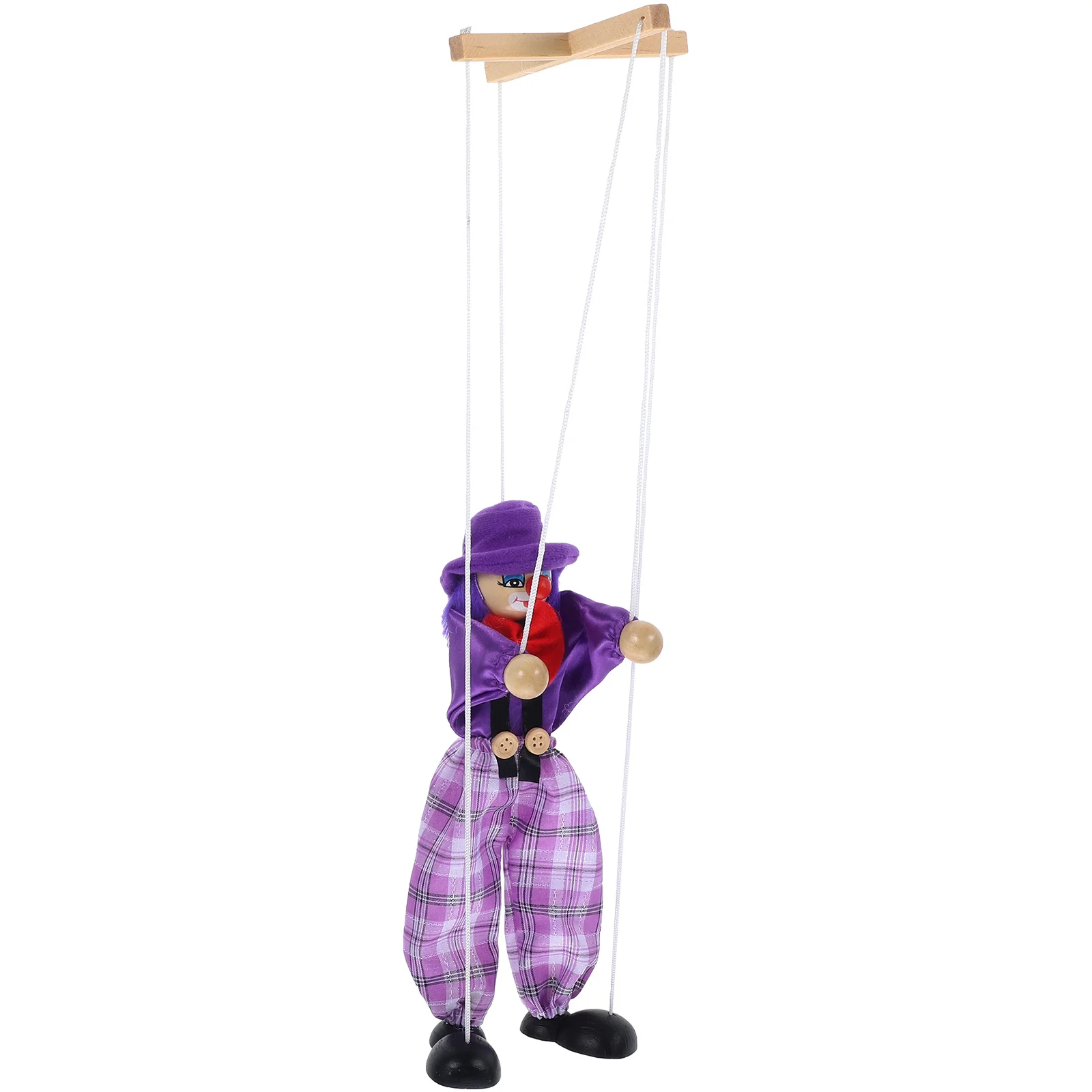 

Toys Wood Puppet Early Learning Long Nose Clown Puzzle Educational Plaything Pull Baby