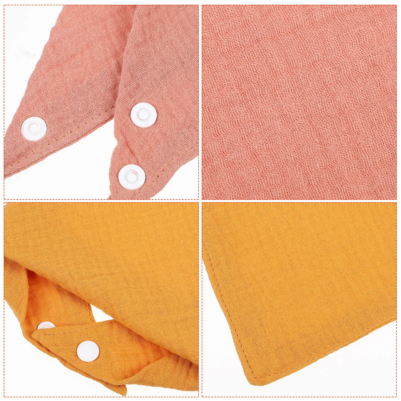 Babadores infantis absorventes, 6 peças, cachecóis para bebês de 0 a 6 meses, elegantes, laváveis à máquina, fecho com botão de pressão para uso diário