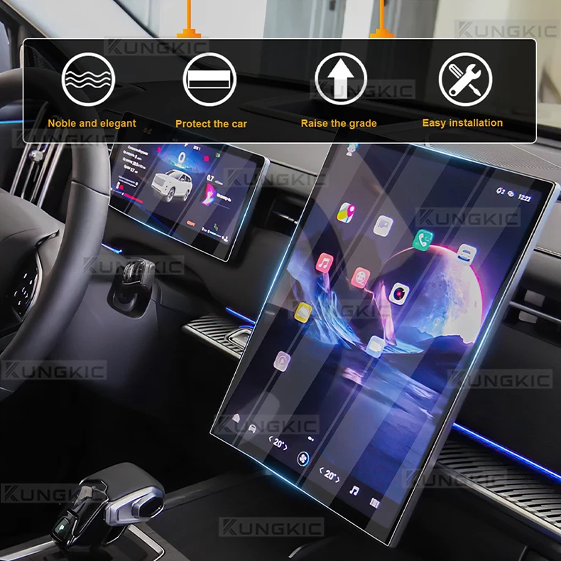 Gehärtetes Glas-Displayschutz für Chery Jaecoo J7/Chery Jaecoo 7 2023 13,2 und 14,8 Zoll Auto-GPS-Navigation und Armaturenbrett-Schutzfolie – Detail 8
