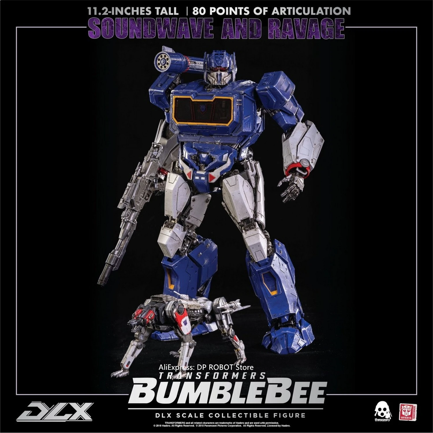 Original ThreeZero 3A G1 MDLX Transformation DLX Soundwave 80