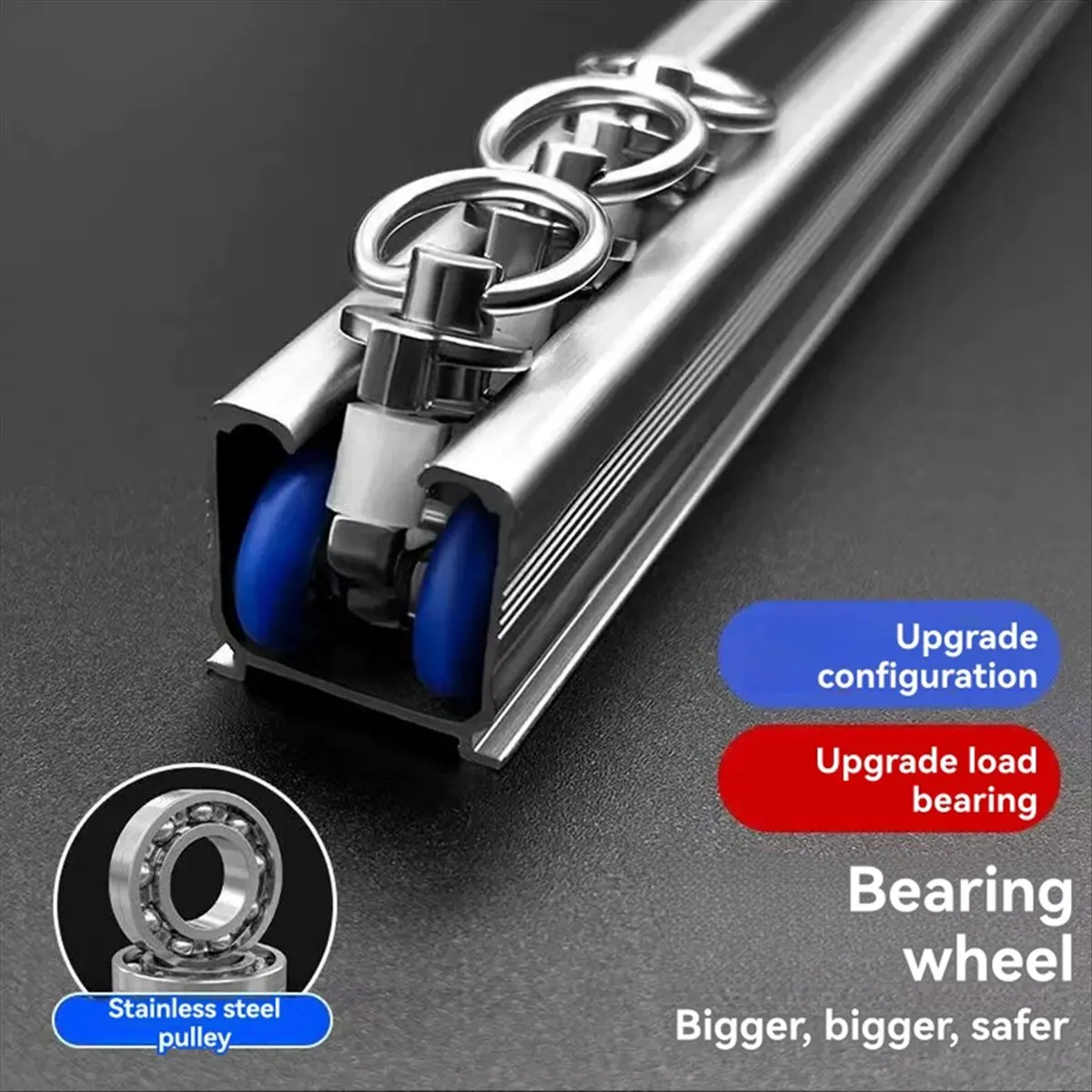 N14R Top Curtain Pulley Accessories Guide Rail Track Pulley Roller Shaft Accessories Hanging Wheel No.15