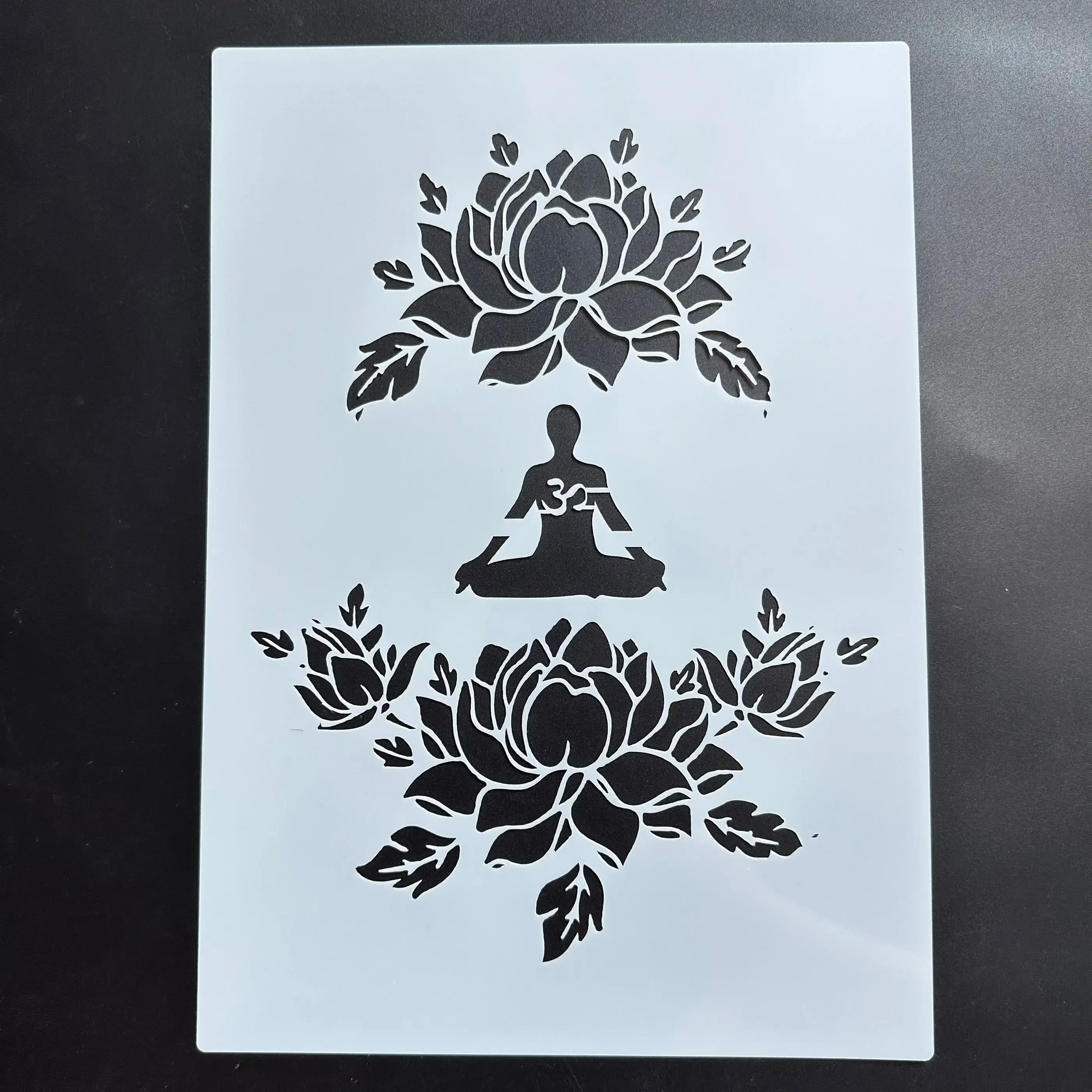 

A4 29*21cm DIY mandala mold for painting stencils stamped photo album embossed paper card on wood fabric wall Lotus Buddha Faith