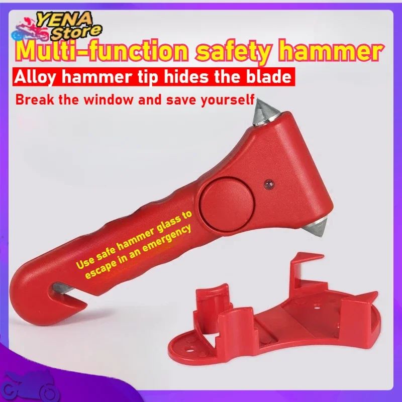 

Suitable for 1 piece 2 in 1 car emergency safety escape hammer glass window breaker belt cutting tool Glass lifesaver
