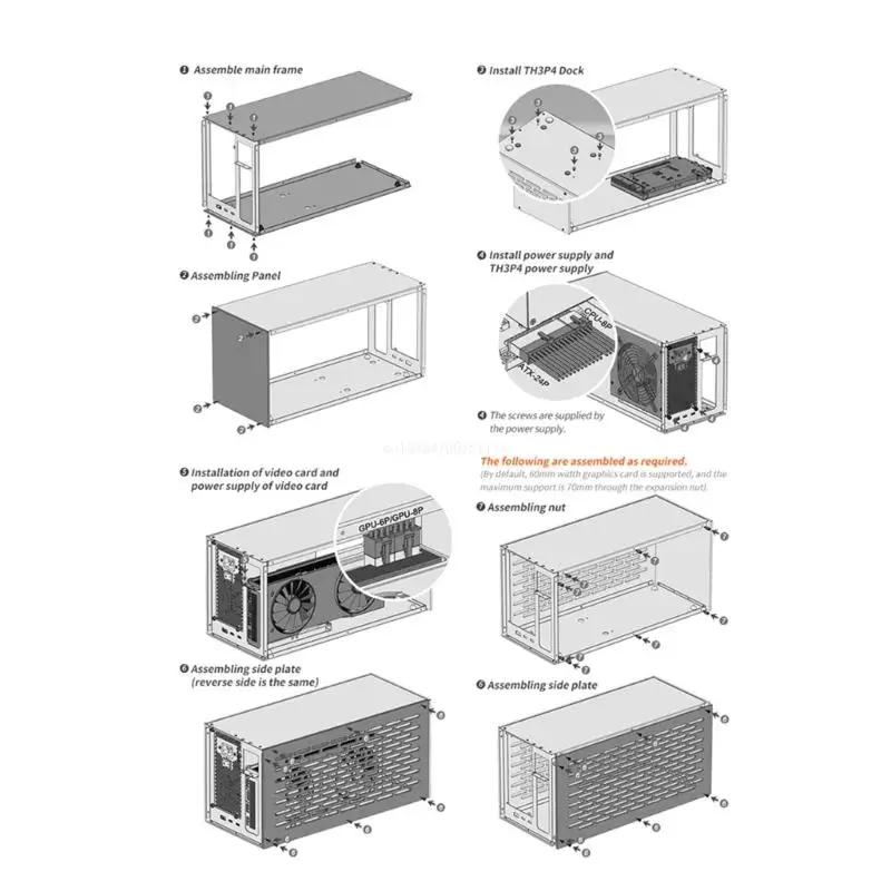 TH3P4G3 GPU Dock Case- Metal Frame + Acrylic Side Plate Thunderbolt-compatible DropShipping