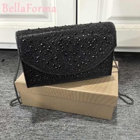 Women's Hand-Held Chain Evening Bag Party Banquet Rhinestone Basic Casual Matte Rectangular Patent Leather Shoulder Bag Satchels