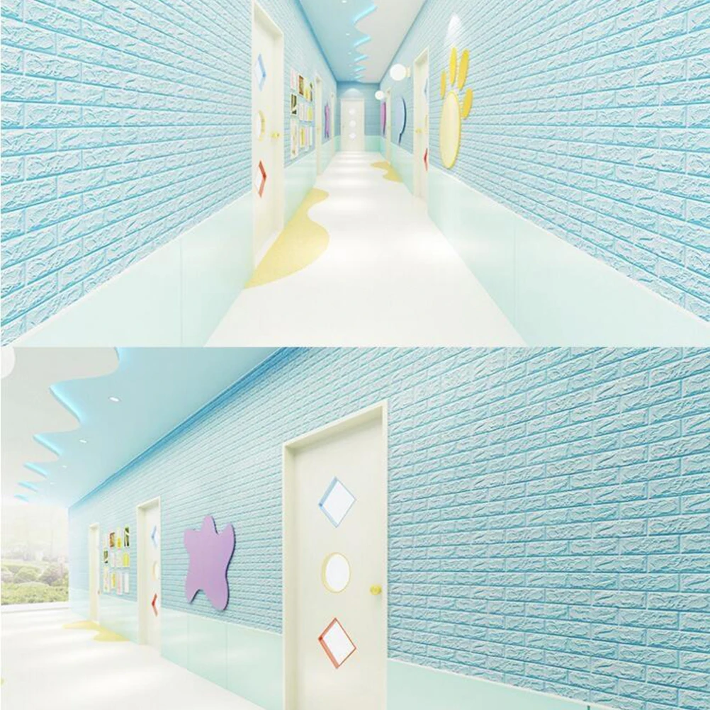 

Self Adhesive Wall Stickers Waterproof Tile Brick Wallpaper Removable Backsplash Decor Marble Kitchen