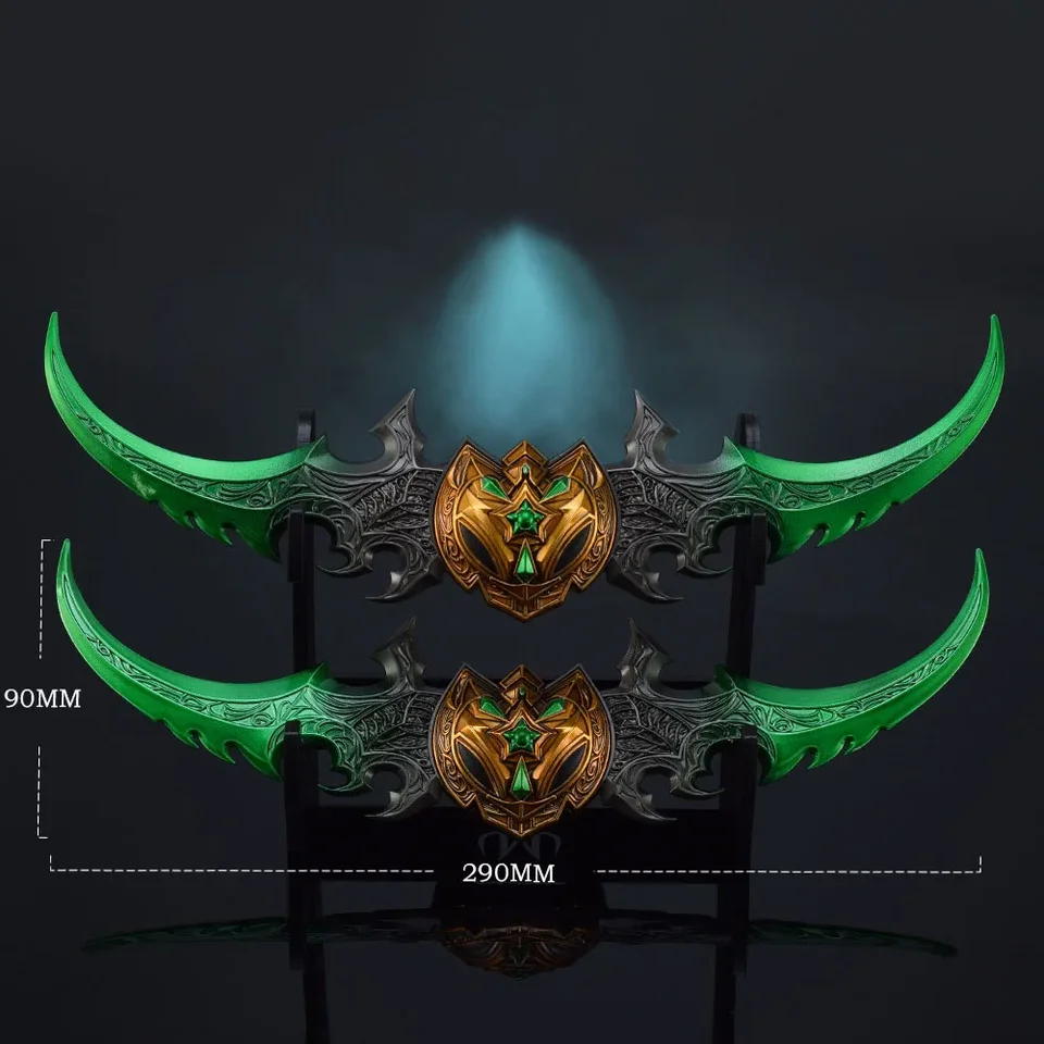 Réplica De Warglaive Of Azzinoth De 27 Cm, Miniarma De World Of Warcraft En Aleación De Zinc Replica Illidan Stormrage 27 Cm