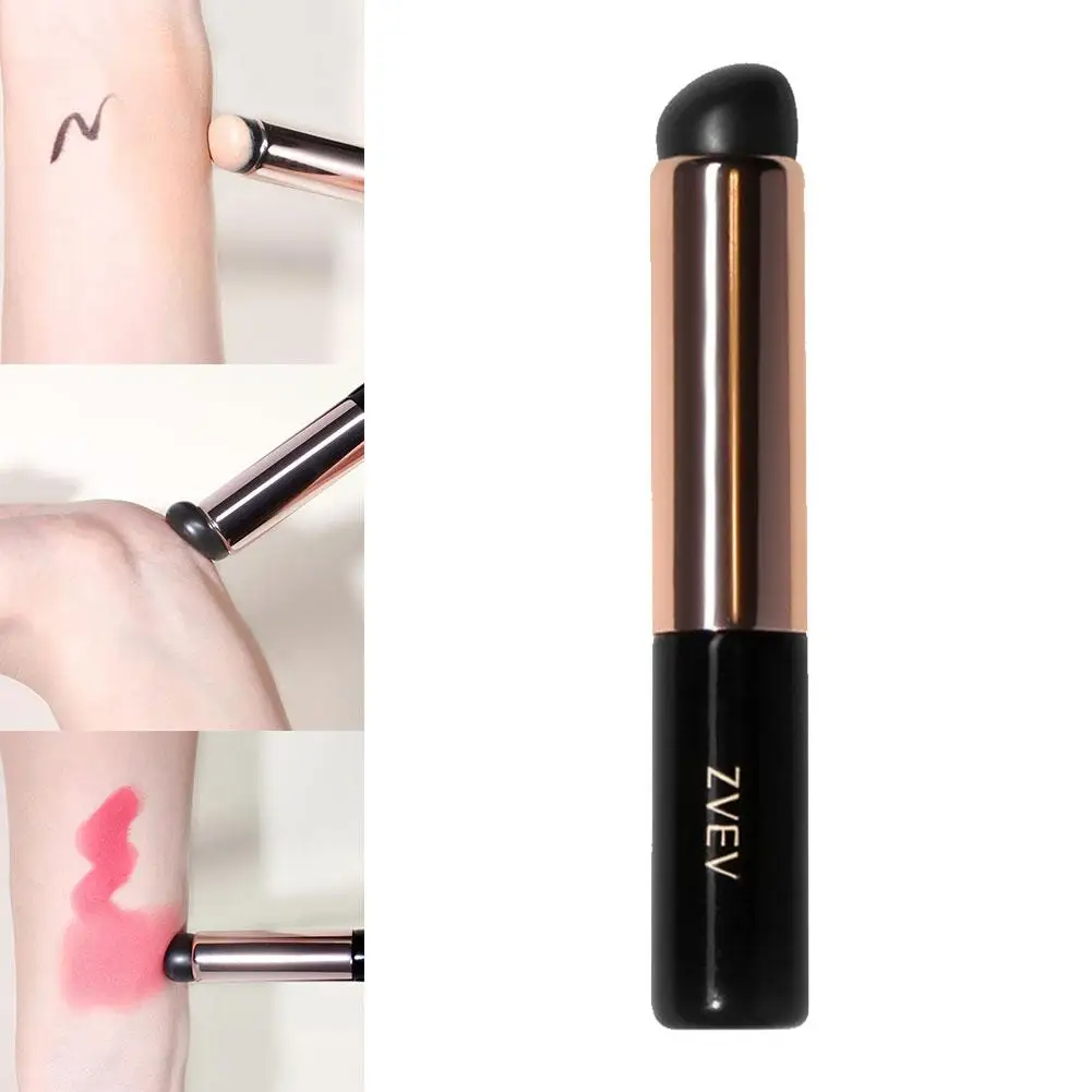 2023 Soft Round Head Silicone Lip Brush Smudge Brush Portable Concealer Mud Brush Brush Round Head Lip F3Z4