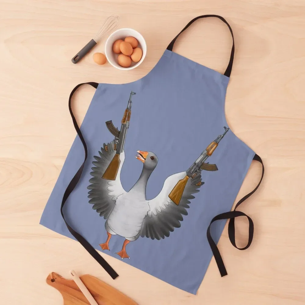 

Goose doing violence Apron cookings for women Kitchen Supplies Idea Goods Apron