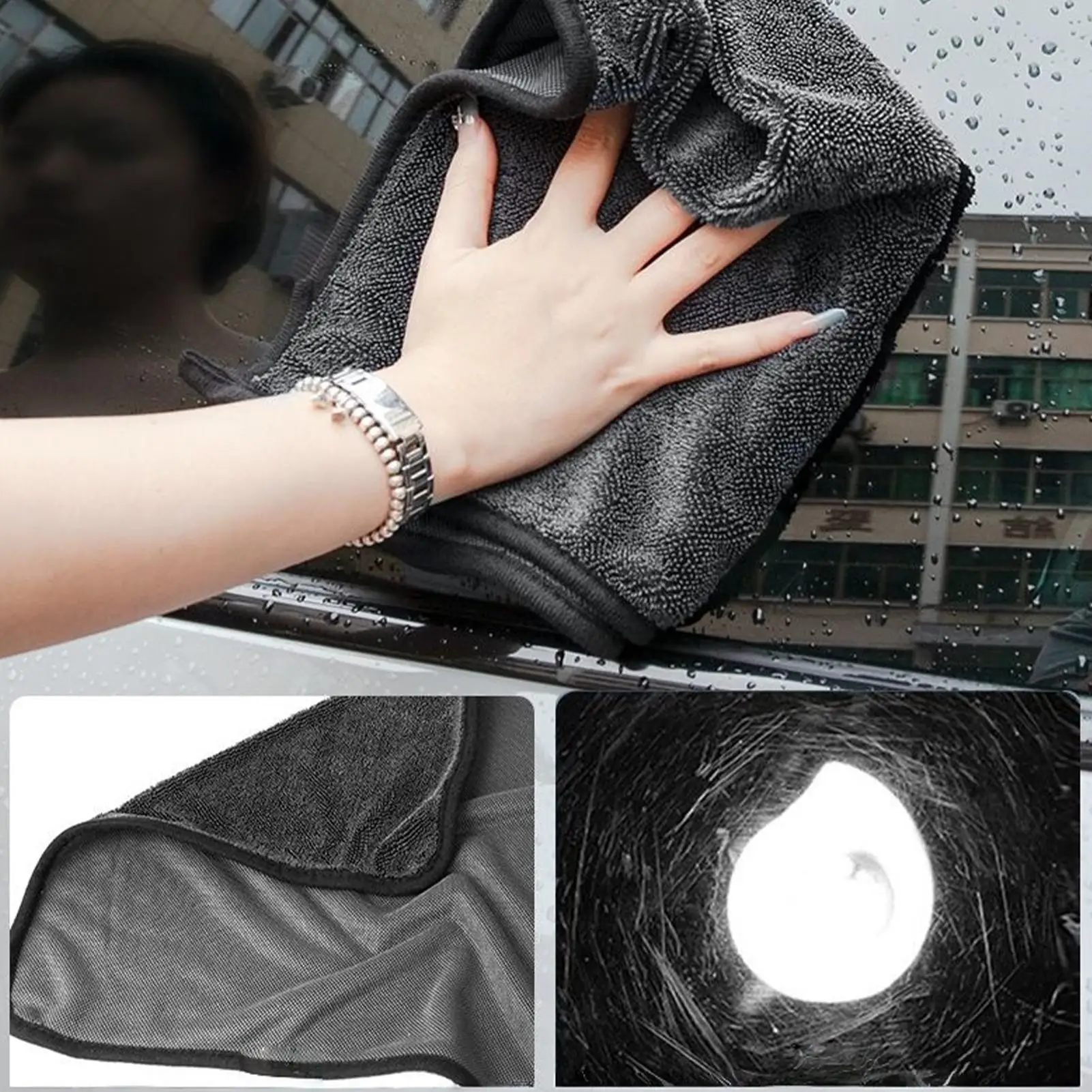 

Drying Towels Car Detailing Microfiber Super Absorbent Lint Free Car Wash Drying Towels Rags for SUV RV Sedan Automotive