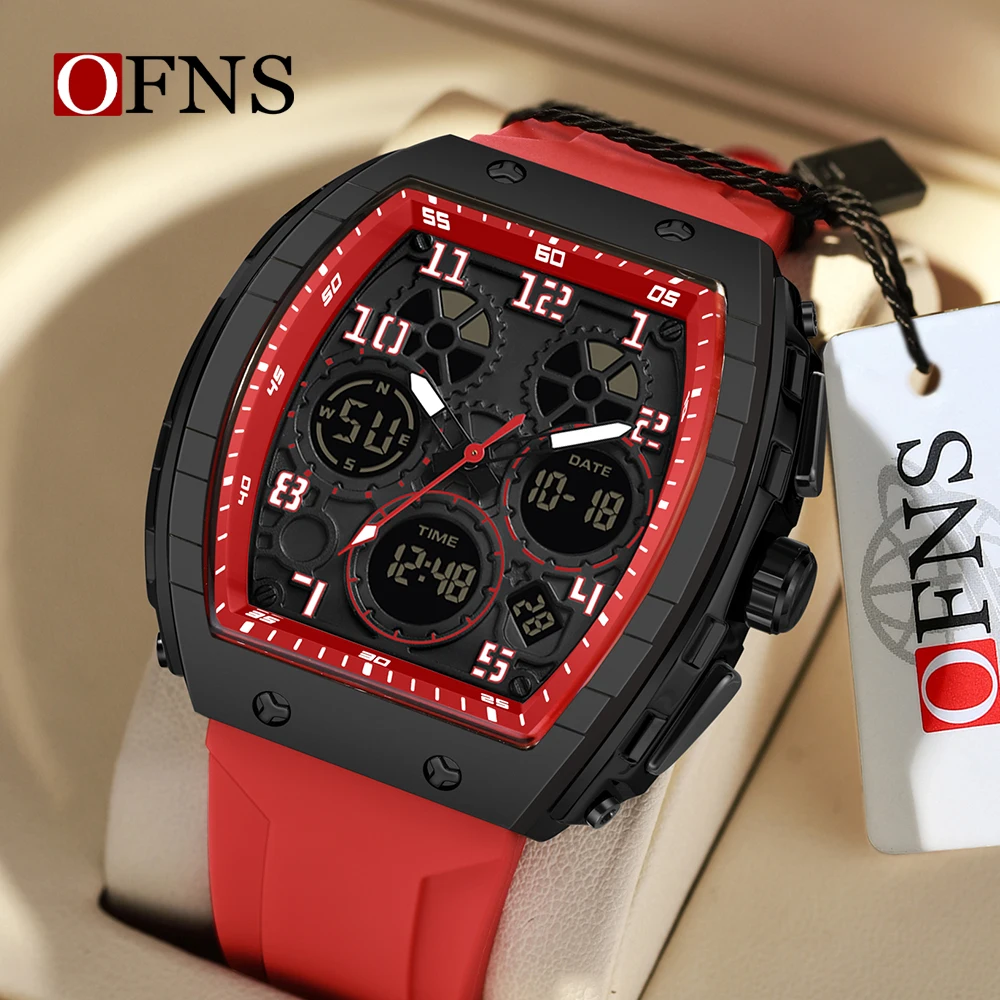 OFNS Top Brand 6157 Electronic Digital Watch Men's Sports Watch Electronic LED Men's Watch Men's Clock Outdoor Waterproof Watch