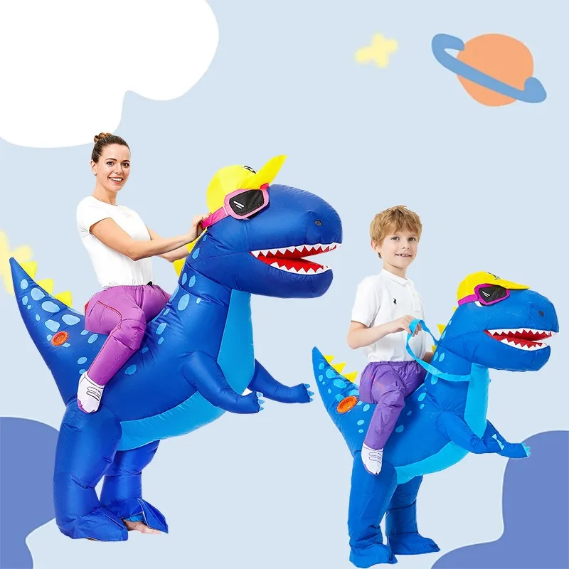 

Inflatable Costume For Adults,Kids Dinosaur Costume For Men/ Women Funny Blow Up Costumes Halloween Party Games Activities