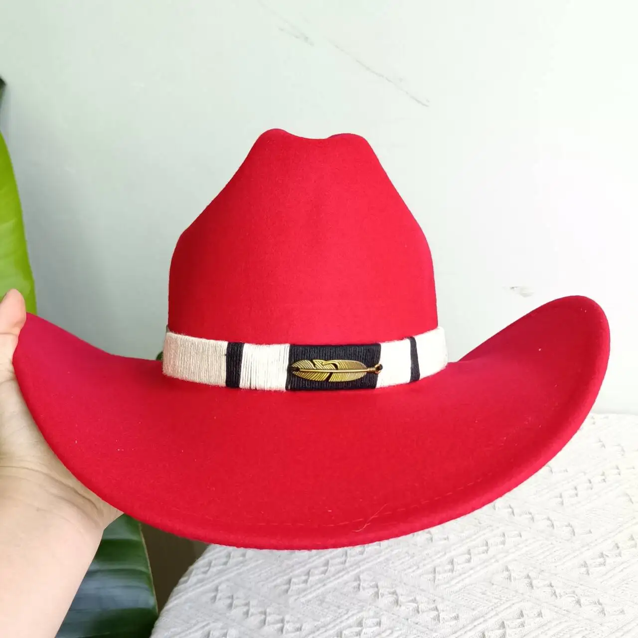 

Double concave cowboy fedora western cowboy hat wide brim riding hat cowboy hat rancher hatsombrero vaquero