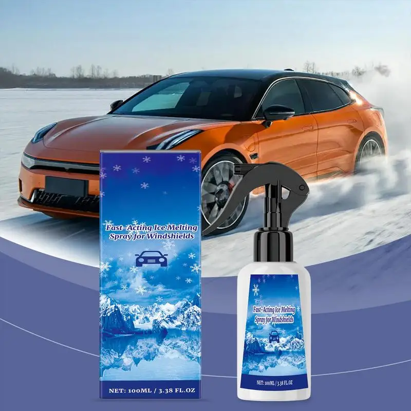 Windshield De Icer Spray Deicer Spray Car Deicer De-Icer Spray Frost Remover Ice Melt Spray Fast Acting Melts Ice Frost & Snow