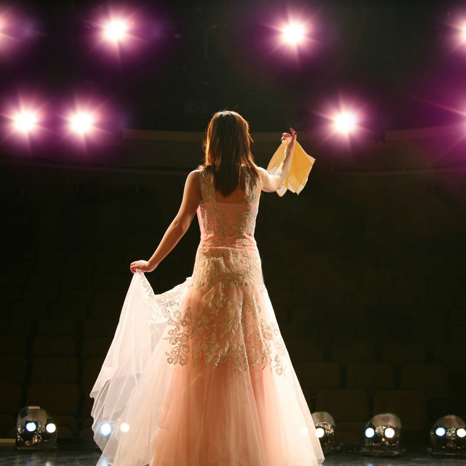 

6Pcs Candy Colored Dance Scarves Kids Stage Performance Props Lightweight Portable Comfortable Everyday Use Party Family