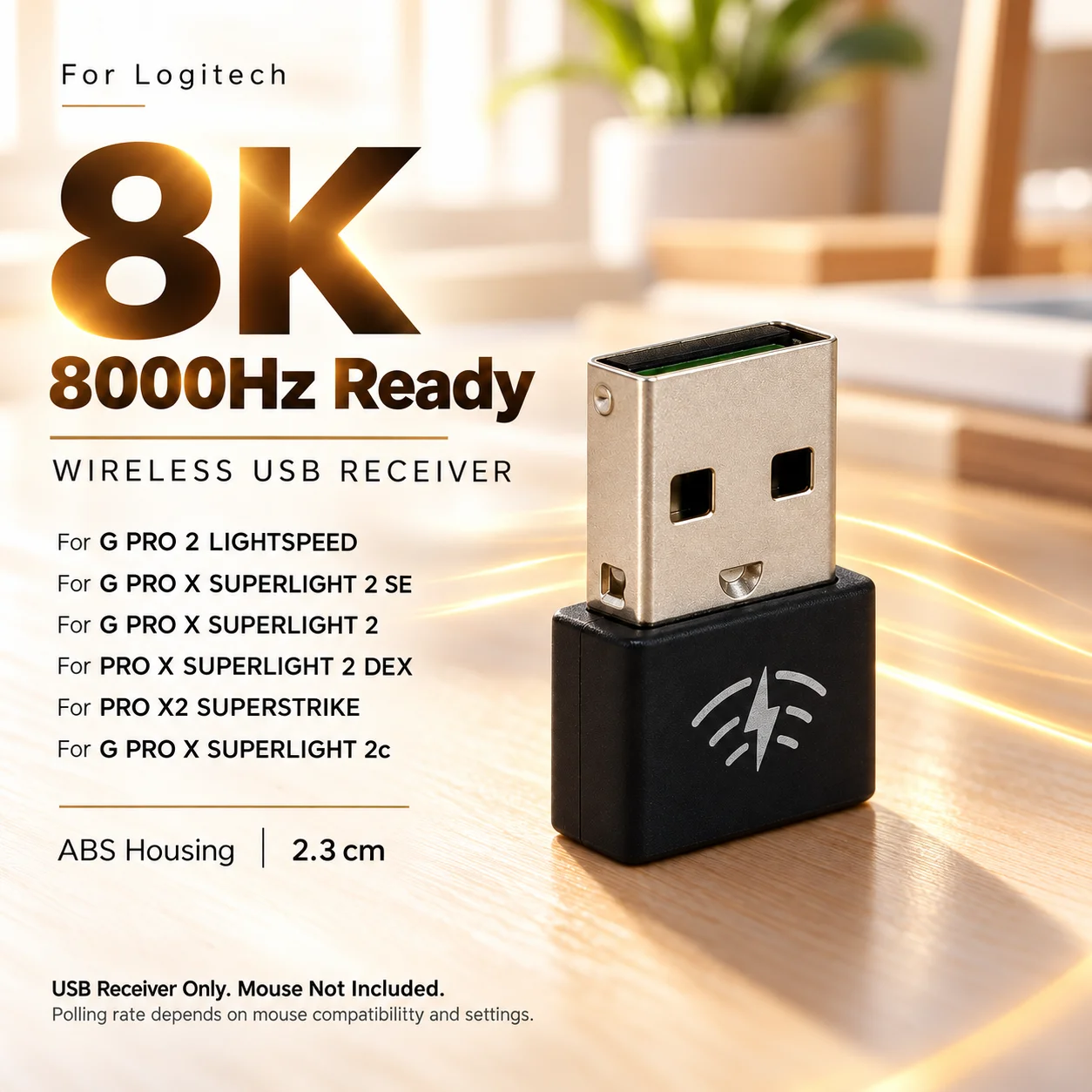 Mini USB Receiver For Logitech G PRO 2 LIGHTSPEED / PRO X2 SUPERSTRIKE Wireless Mouse Keyboard Combo Accessory Replace Receiver