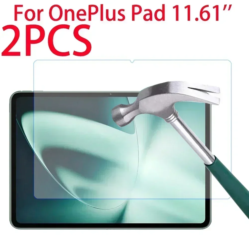 2PCS For OnePlus Pad 11.61 Tempered Glass Screen Protector One Plus Tablet 9H Full Cover Clear Front Protective Film Guard