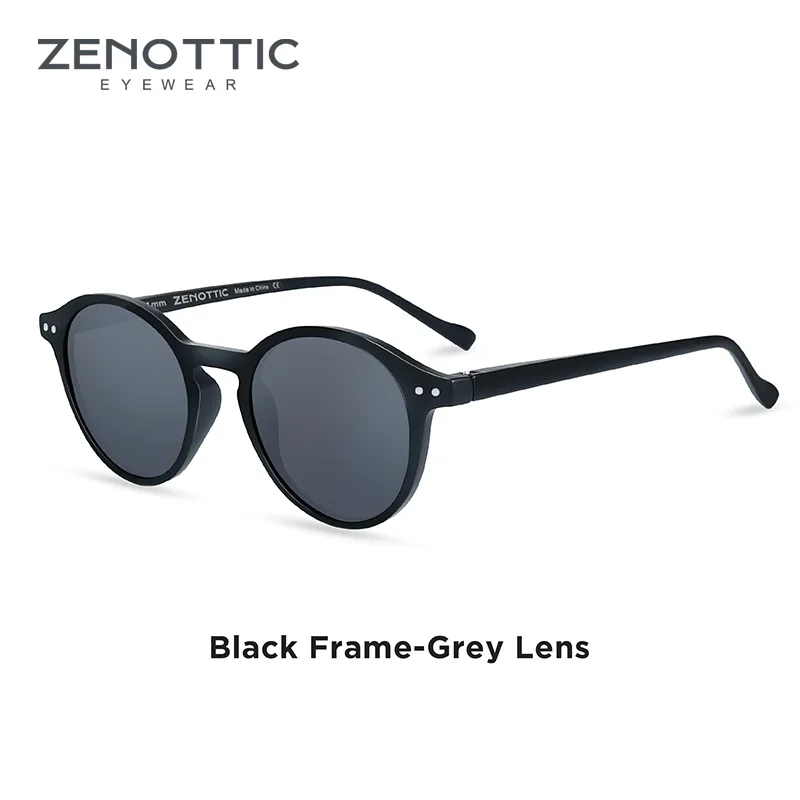ZENOTTIC Retro gepolariseerde zonnebril 2023 2024 mannen vrouwen vintage kleine ronde frame zonnebril gepolariseerde lens UV400 bril schaduw