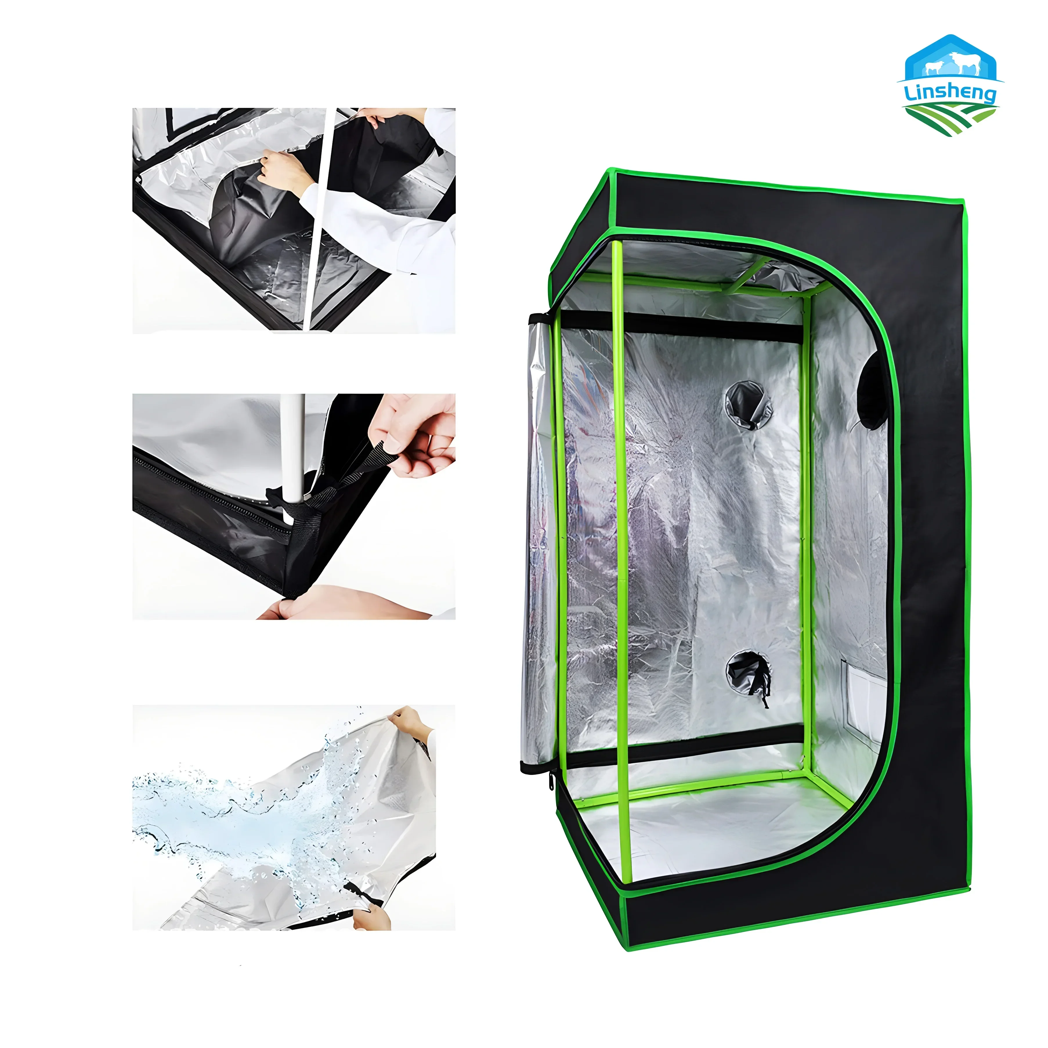 1680D 240*120*200cm 600D Indoor Hydroponics Growing Tent Grow Room Box Plants Growing grow tent fan and filter kits