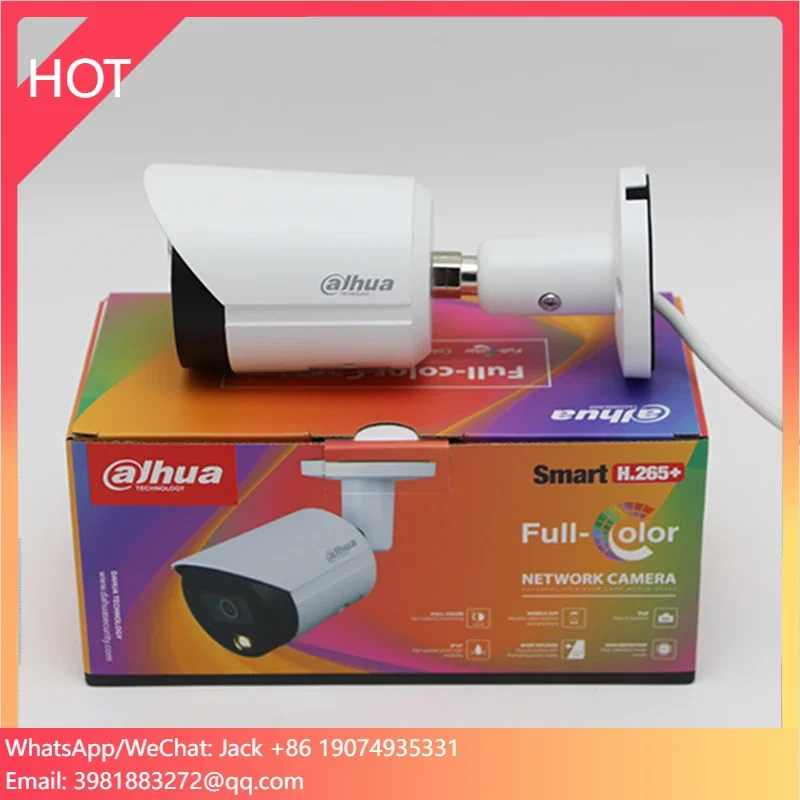 Kamera Jaringan Bullet Fokus Tetap Original IPC-HFW2441S-S 4MP IR dengan LED IR Terintegrasi dan Maks. Jarak Penerangan 30 M