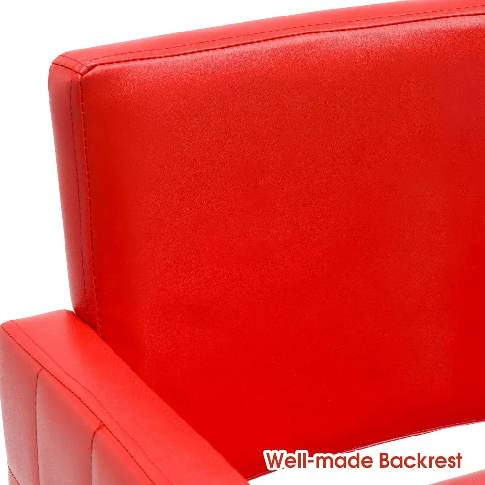 Chaise de salon de coiffure classique pour coiffeur chaise de barbier hydraulique équipement de spa de beauté 8821 (rouge)