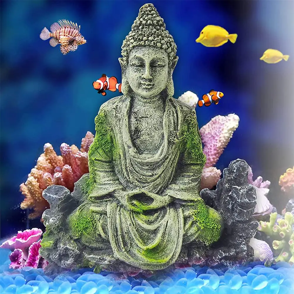 Buddha Statue Resin Crafts Fish Shrimp House Aquarium Fish Tank Landscaping Decoration Ornament Newest