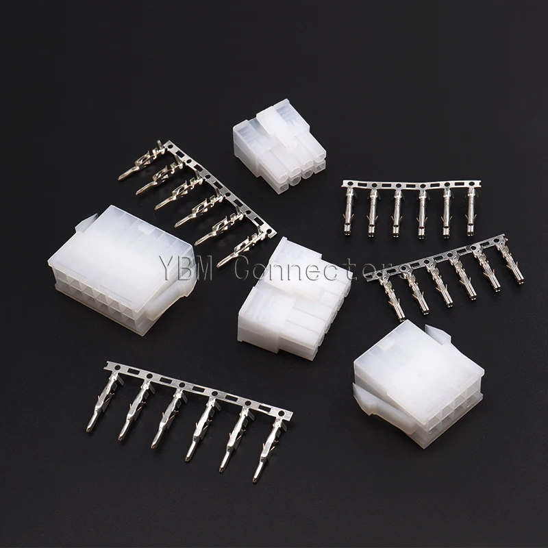 4.2mm5 sets / batch 5557 / 5559 automobile harness connector 2-18/24 pin male and female terminal plug kit computer power cable