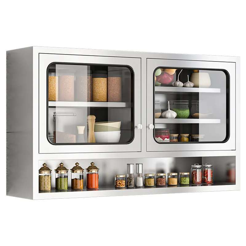 

Stainless steel kitchen cabinets, wall-mounted lockers