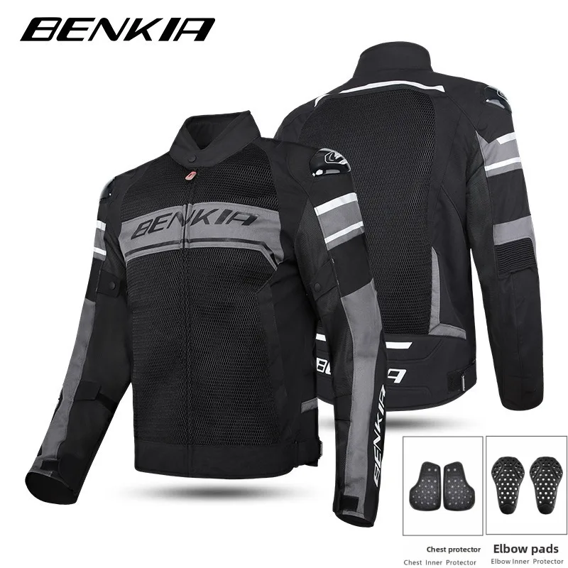 

Male Motocross Riding Jacket Summer Mesh Breathable Anti-fall Racing Motorcycle Coat For Men