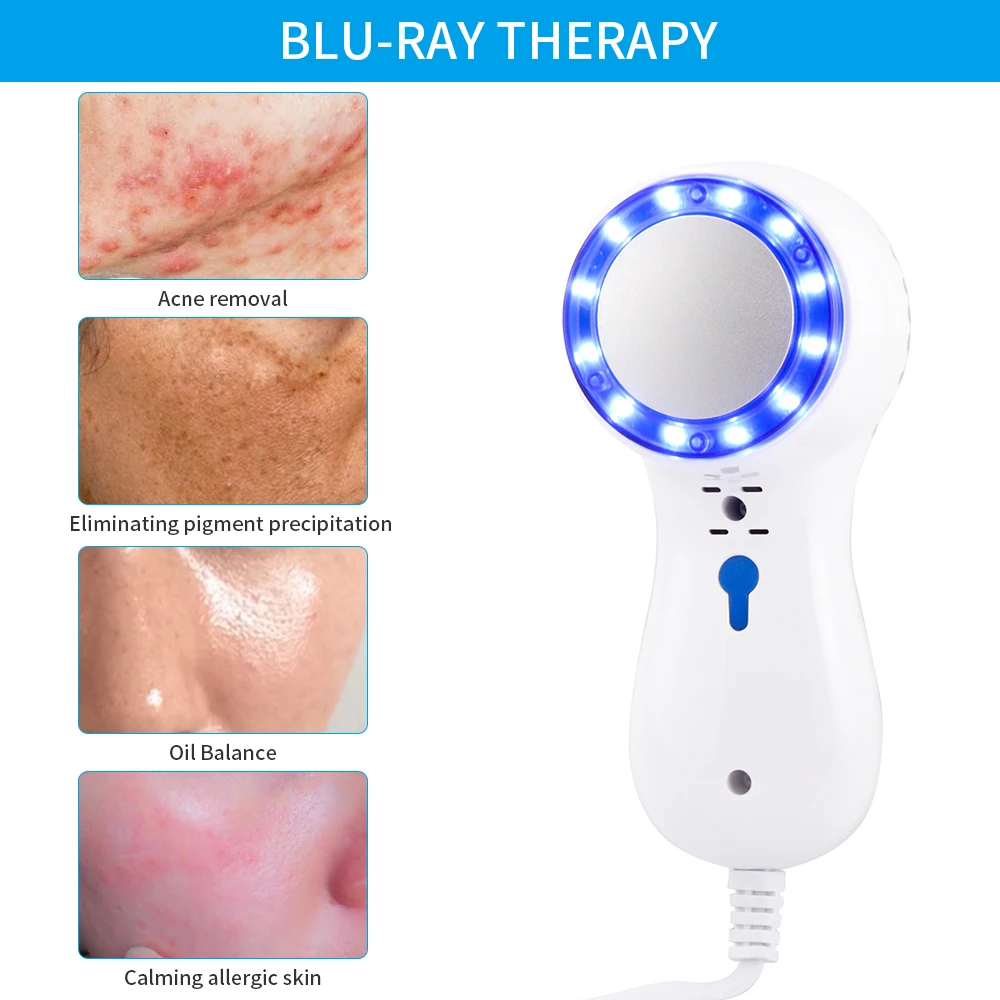 Máquina de enfriamiento de la piel, compresa fría, fotones azules, cuidado calmante, enfriador de hielo Facial, Reduce la hinchazón del Edema, reduce la calma los poros