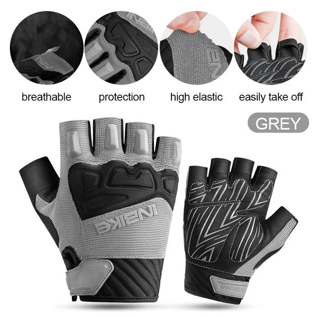 INBIKE 2023 Neue Ankunft MTB Fahrrad Handschuhe Sommer Halbe Finger Radfahren Handschuhe Für Männer Frauen Atmungsaktive Sport Fahrrad Handschuhe MH010