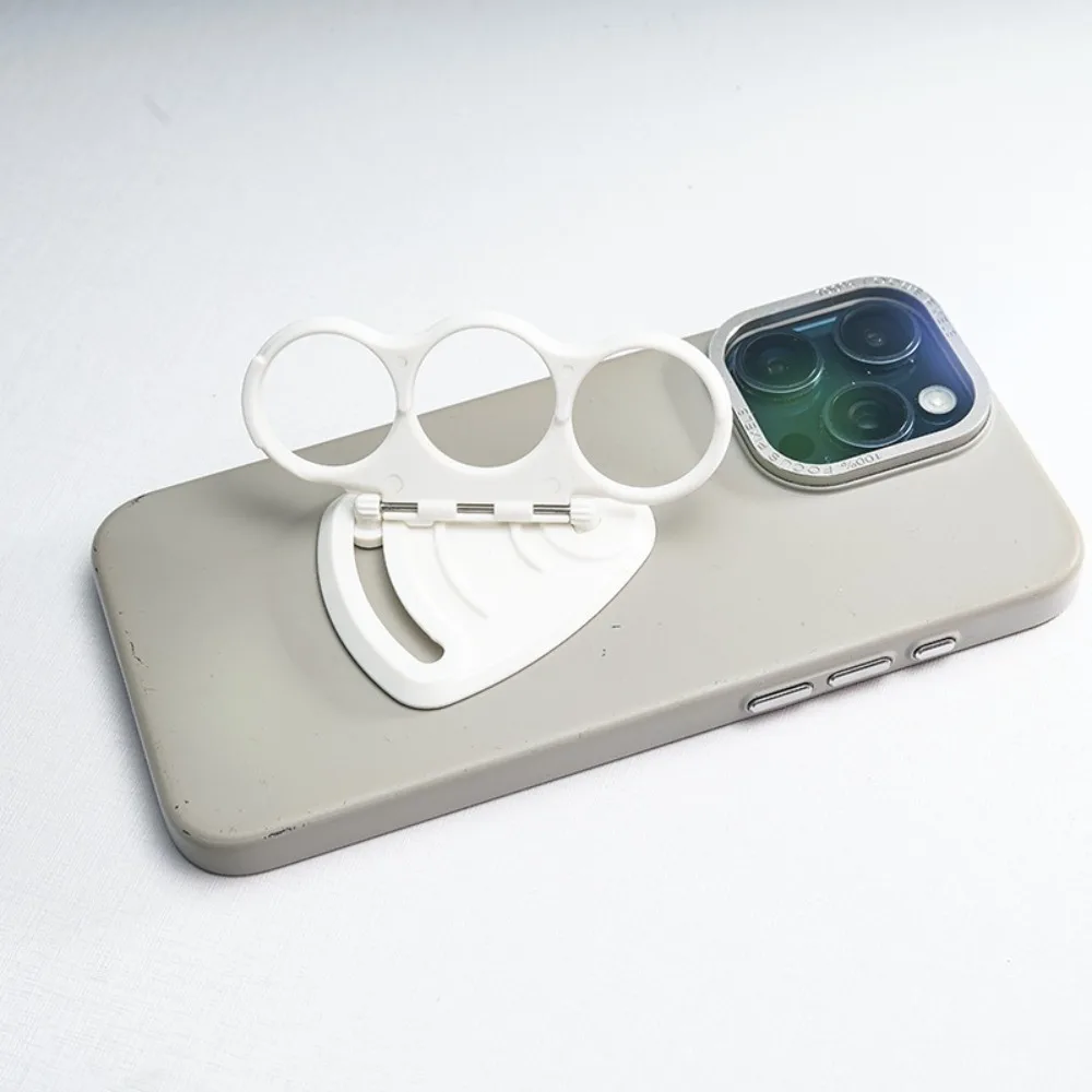 

Novel and Unique White Finger Hole Mobile Phone Ring Buckle Movable Foldable Phone Holder Stable Phone Accessories Elderly