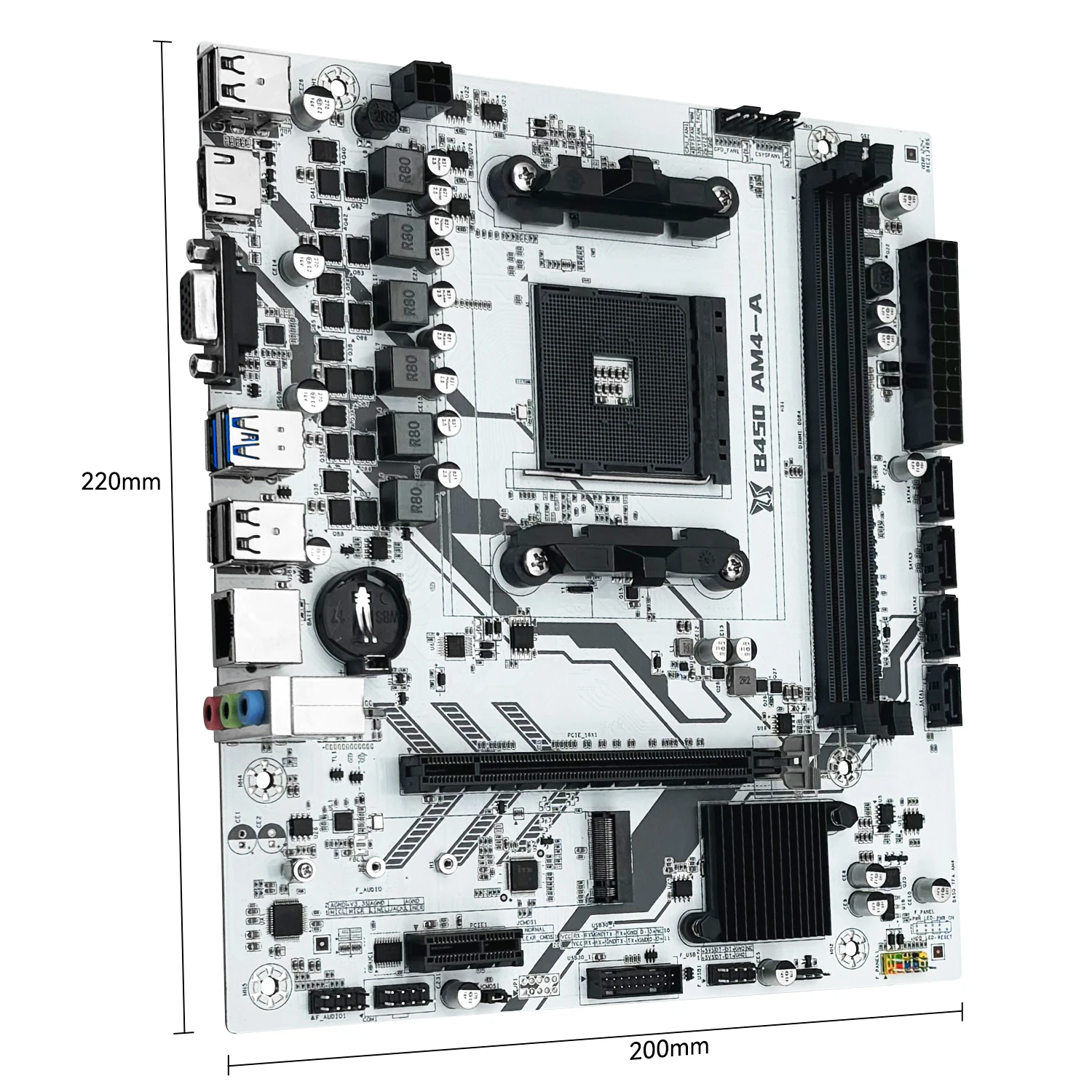 Imagem -03 - Placa-mãe de Mesa Suporta Amd Ryzen Cpu de Geração 15 Hdmi Vga Memória Ddr4 Dual-channel Nvme M.2 Ngff Machinist-b450