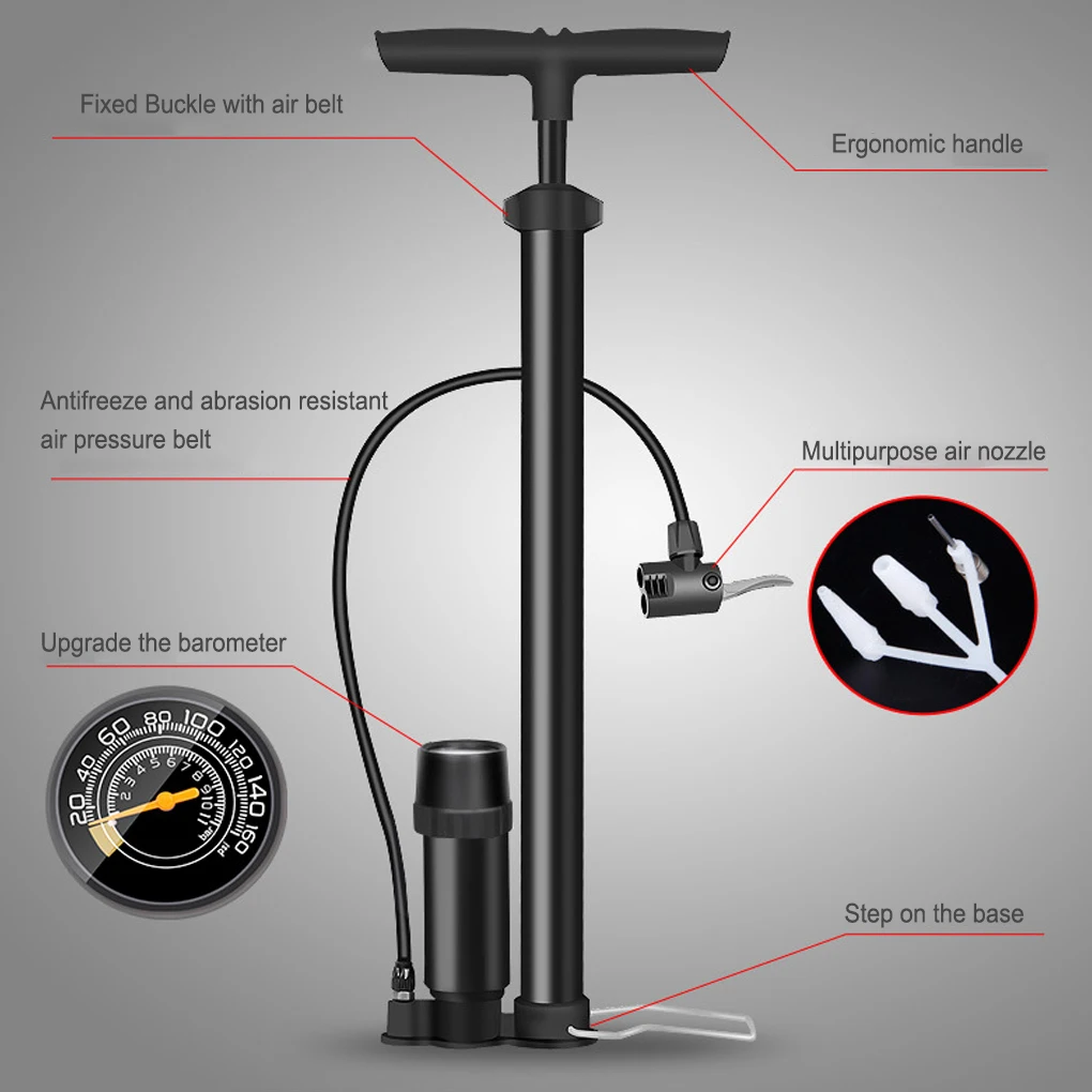 

Воздушный насос высокого давления, насосы для шин, прочный инструмент для ремонта велосипеда, нержавеющий водонепроницаемый насос для накачивания шин, аксессуары для велоспорта