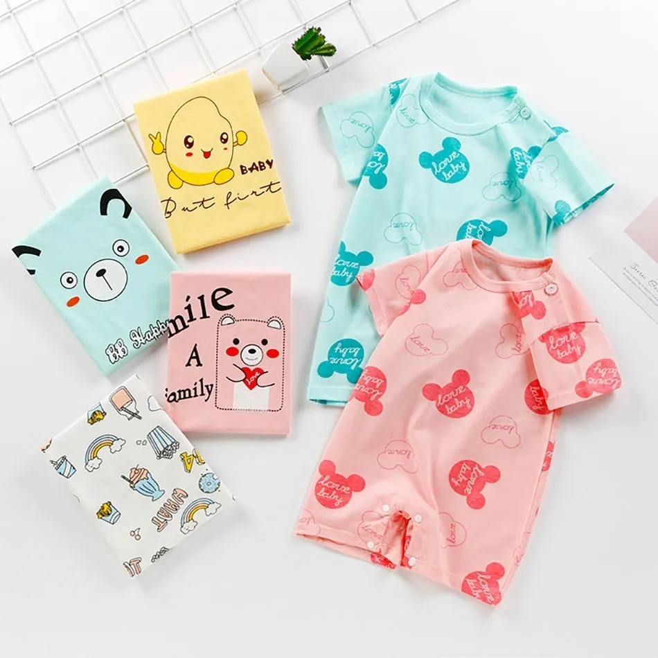 

Summer Boy Girl Clothes Baby Rompers Babies Clothing Toddler Cotton Cute Costume Onesie Kids Pyjamsa Newborn Infant Bodysuit