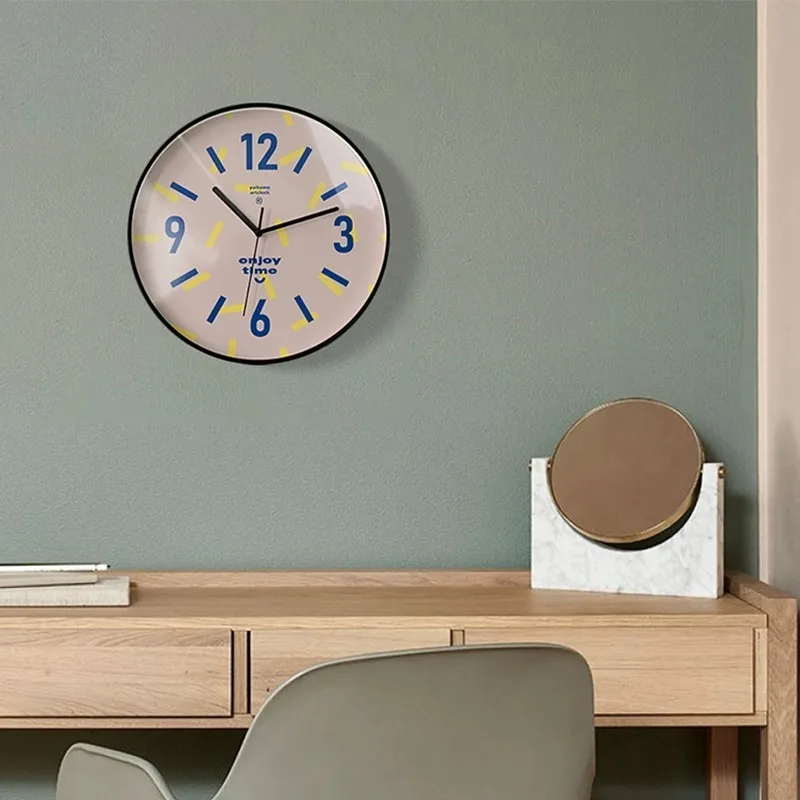 Modern Artistic Wall Clock: Minimalist Home Decor for Living & Dining Rooms with Quiet Sweep Movement Ultra-Slim Design