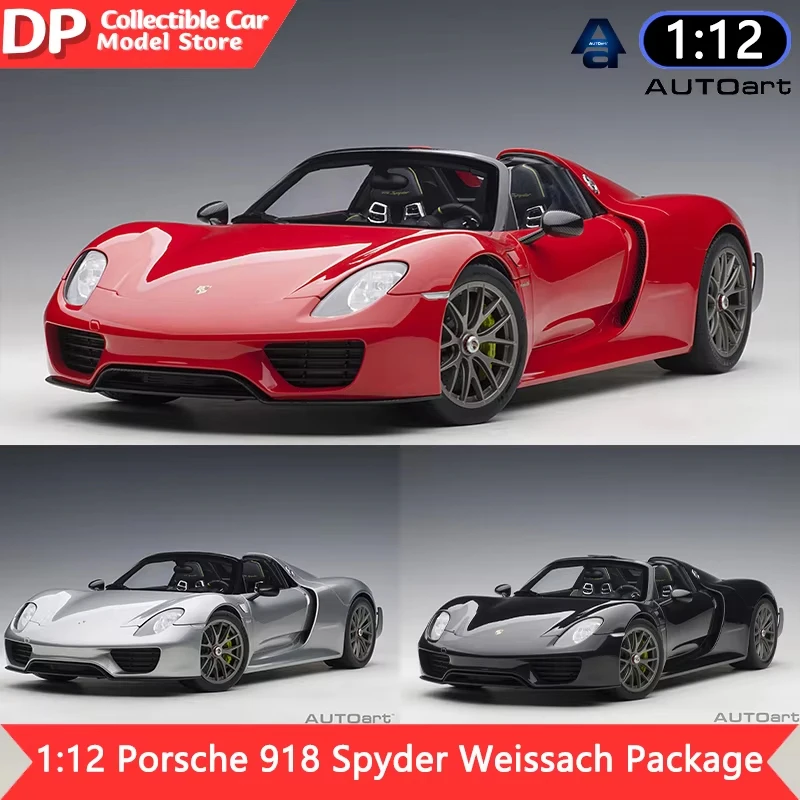 1:12 AUTOart Porsche 918 Spyder Weissach Package Alloy Car Model Premium Collectible Car Model Metal Diecast Vehicle