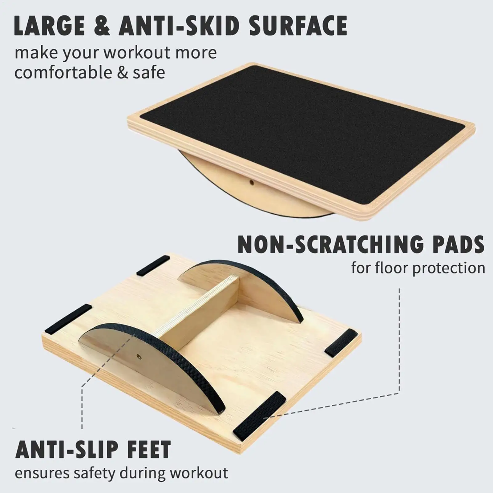 

Балансировочная доска, нескользящая, прочная, деревянная, для фитнеса, для тренировки равновесия, для дома, спортзала, офиса, для мужчин и женщин