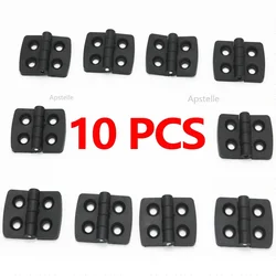 10pc Nylon Small Hinge Black Mini Plastic Door Bearing  Distribution Box Cabinet Door Industrial Box PP Adjustable Damping Hinge